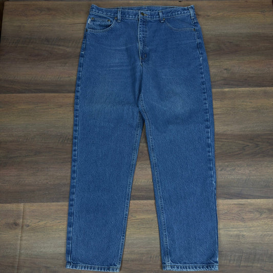 Carhartt Straight Leg Jeans Mens 36x32 Blue Workwear Baggy