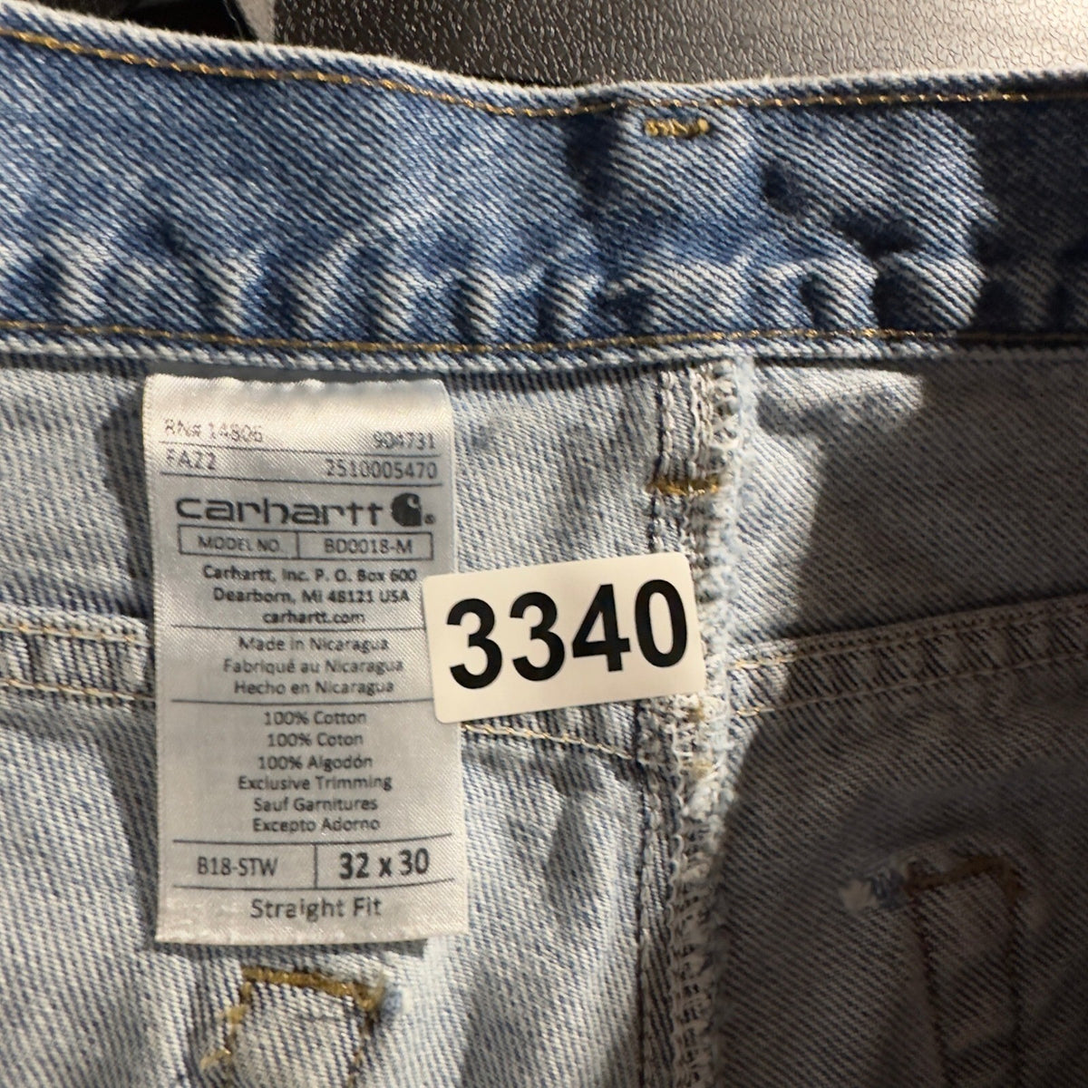 Vintage Carhartt B18-STW Jeans Mens 32x30 Blue Baggy