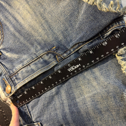 Free People Denim Cut Off Shorts Womens 31 Blue Distressed