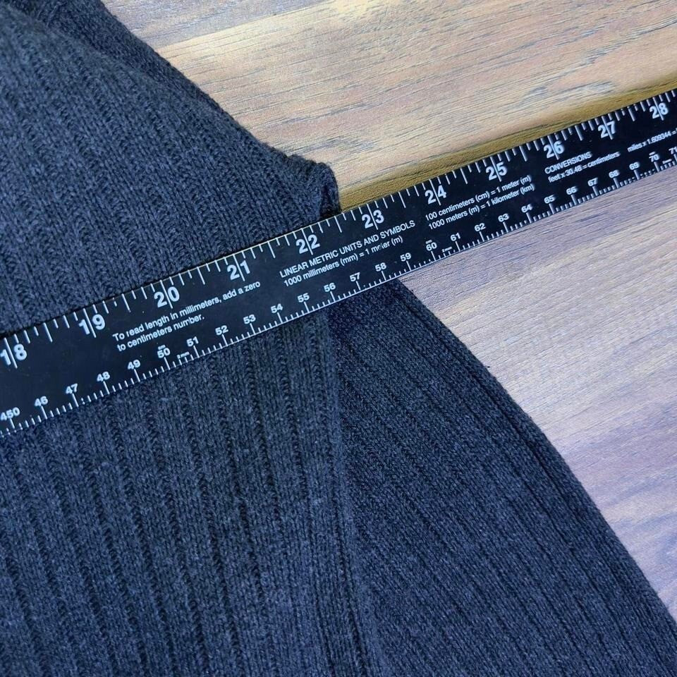 Vintage 90s Arizona Jean Company V Neck Sweater Mens M Black Striped