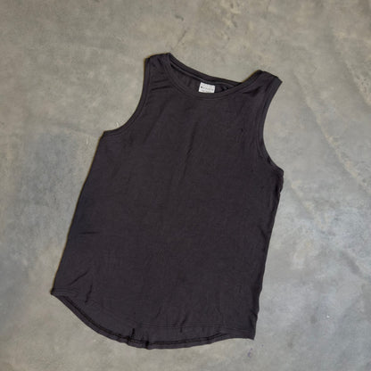 Athleta Ribbed Back Cutout Tank Top Womens XXS Gray Casual