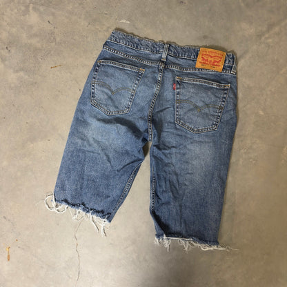 Levi's 511 Cutoff Denim Shorts Mens 34 Blue