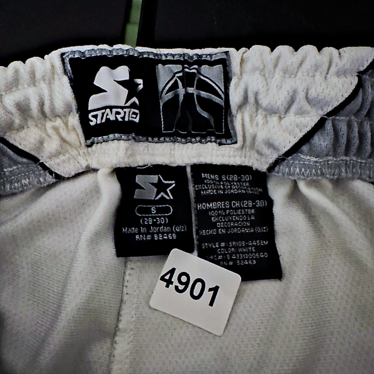 Starter Track Pants Mens S 28-30 White Gray Baggy Streetwear