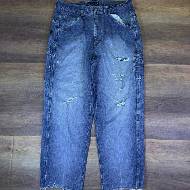 Karl Kani Baggy Carpenter Jeans 34x34 Distressed Y2K 90s Style