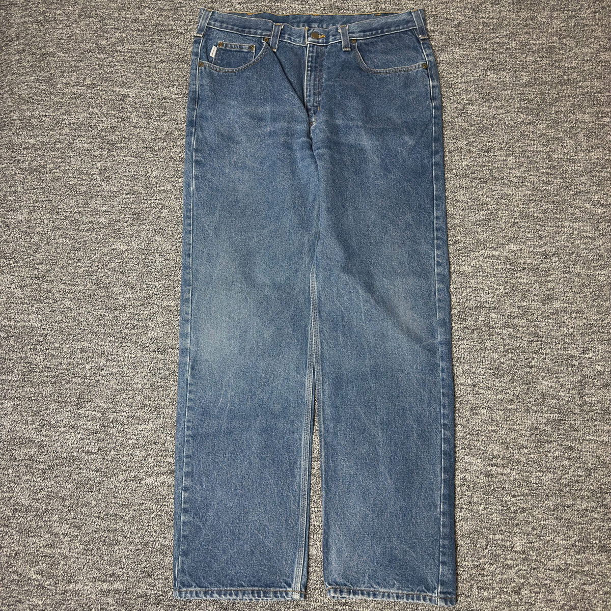 Carhartt Straight Leg Jeans Mens Blue Wash Workwear
