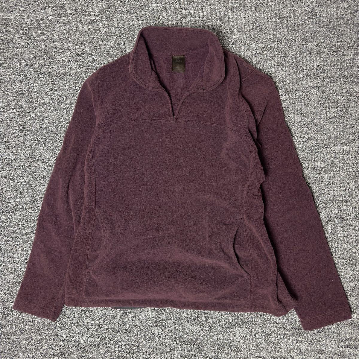 REI Fleece Pullover Womens Burgundy Gorpcore