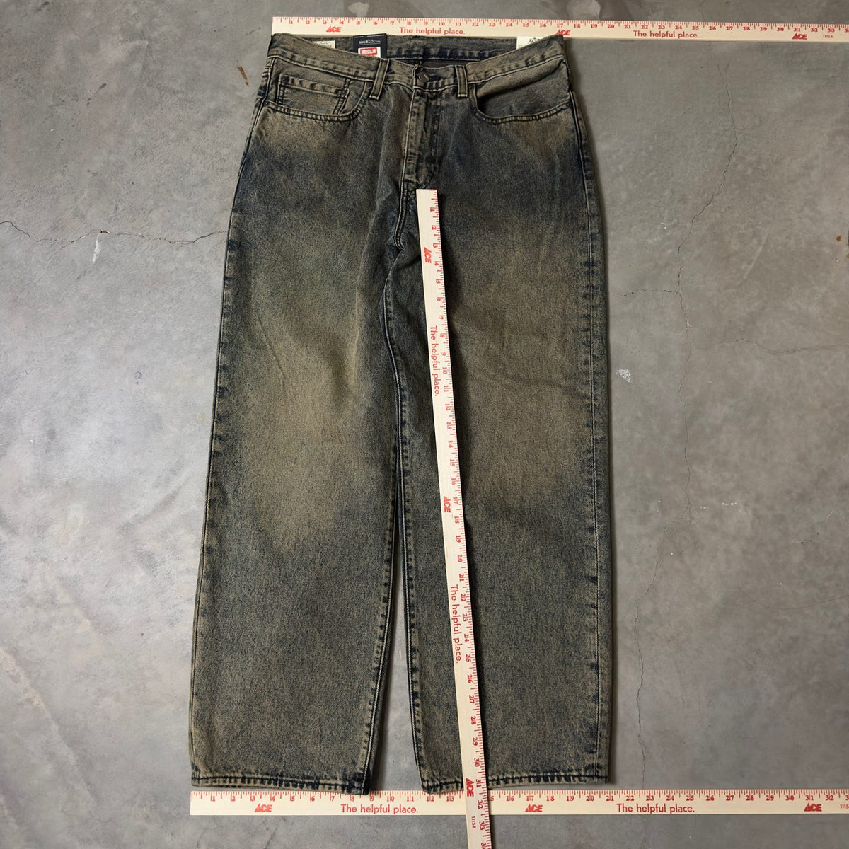 NWT Levi's Premium 578 Baggy Jeans Mens 34x30 Dirty Wash