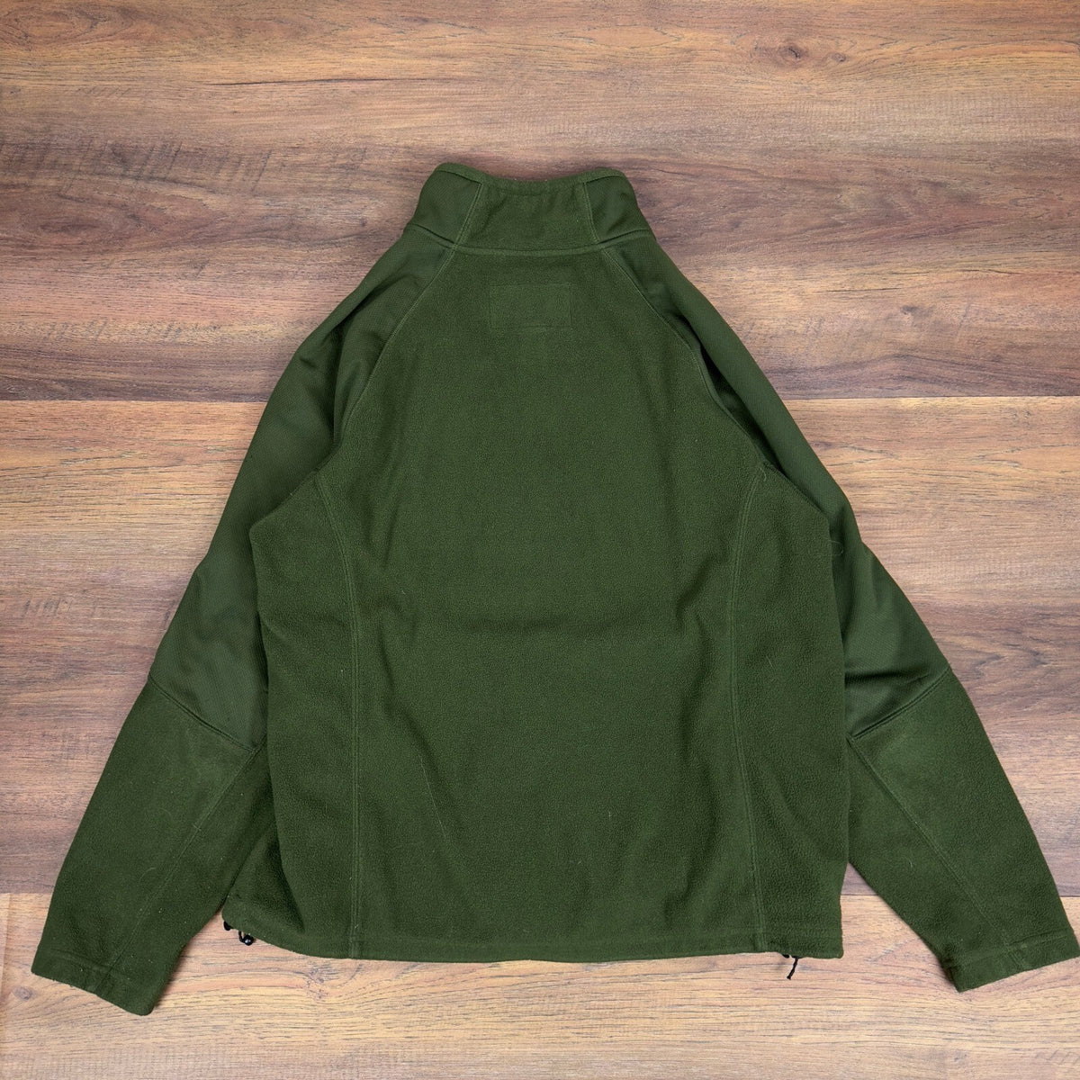 Cabelas Mens Full Zip Fleece Jacket Olive Green Outdoor Utility Size S 923045