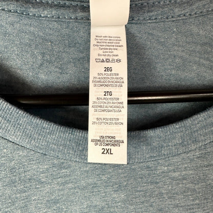 NWT Bella Canvas T-Shirt Lot Mens 2XL Blue Heathered 3pk