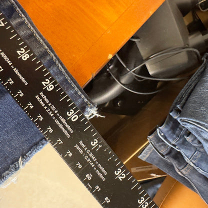 Levi's 721 High Rise Skinny Jeans Womens 31x30 Dark Wash Blue Raw Hem Casual