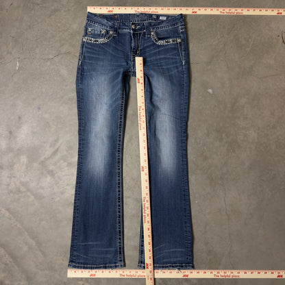 Miss Me Bootcut Jeans Womens 29x31 Mid Rise Dark Wash