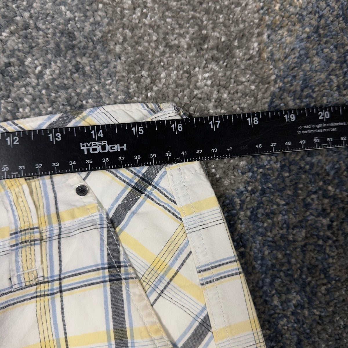 Vintage Nautica Jeans Plaid Shorts Mens 32 White Yellow