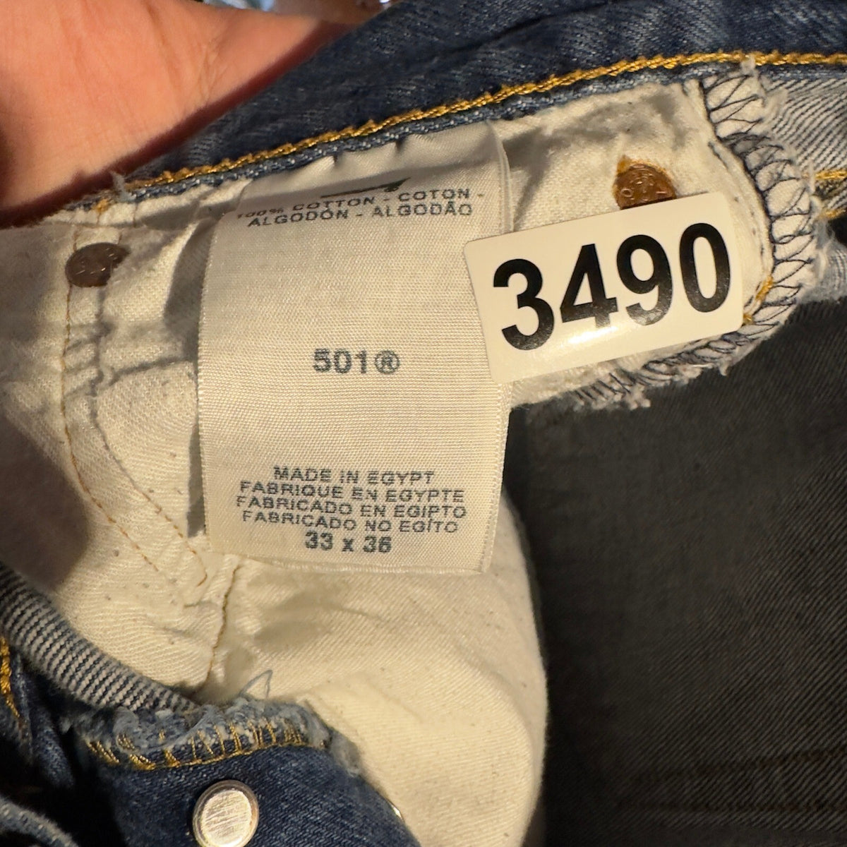 Vintage Y2K Levi's 501 Original Fit Jeans Mens 33x36 Blue