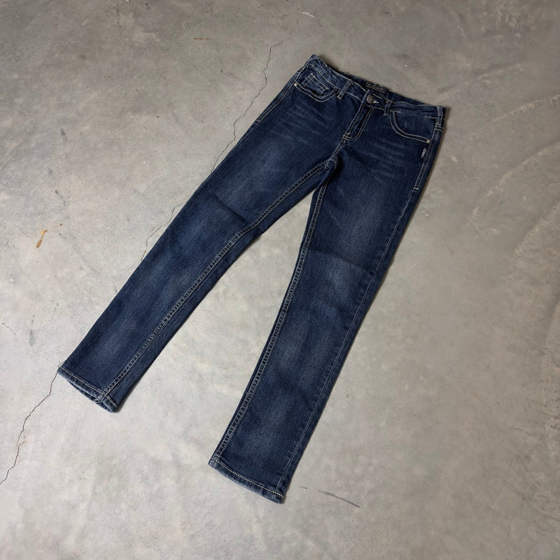 Silver Jeans Co Sasha Straight Leg Jeans Girls 12 Dark Blue