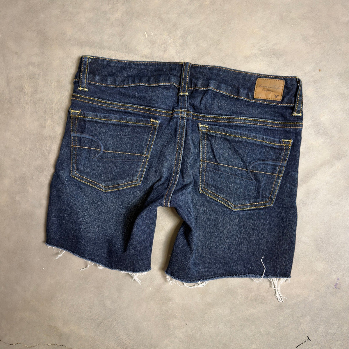 Vintage American Eagle Denim Shorts Womens 4 Blue Cutoff Y2K