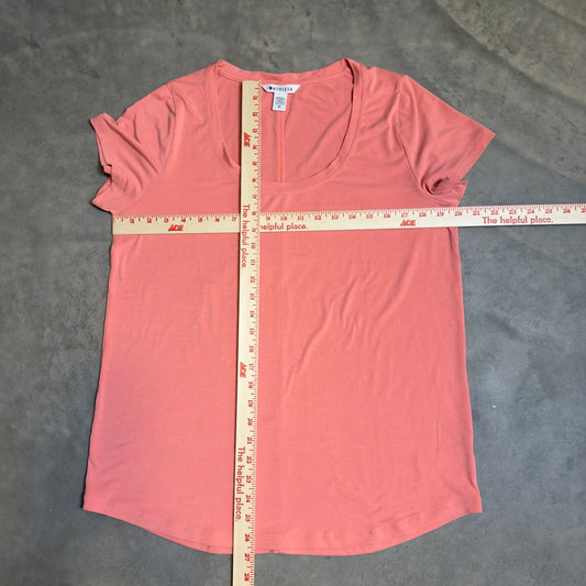 Athleta Scoop Neck Tee Womens Size M Coral Casual Essential