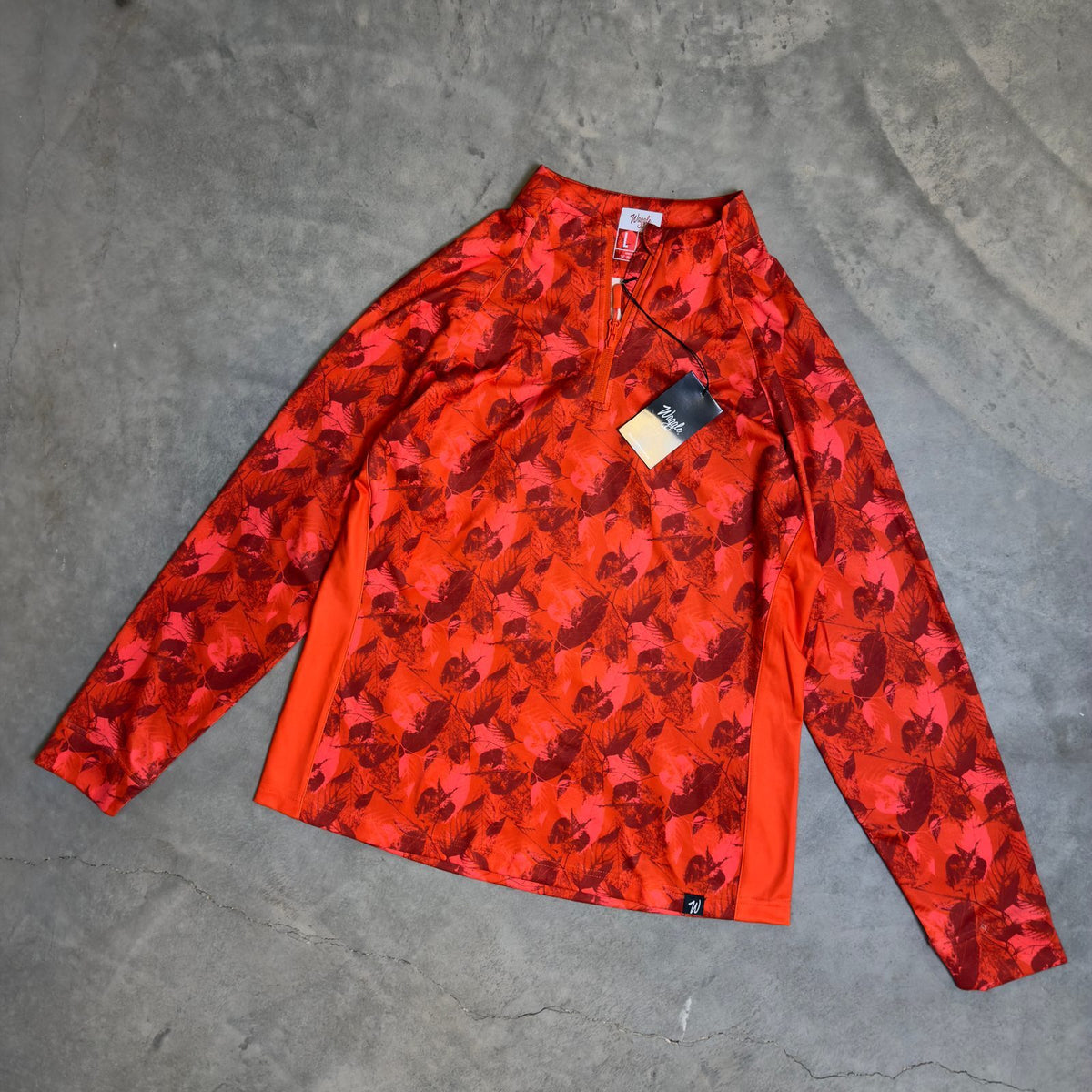 NWT Waggle Spiced Quarter-Zip Pullover Womens L Orange Golf
