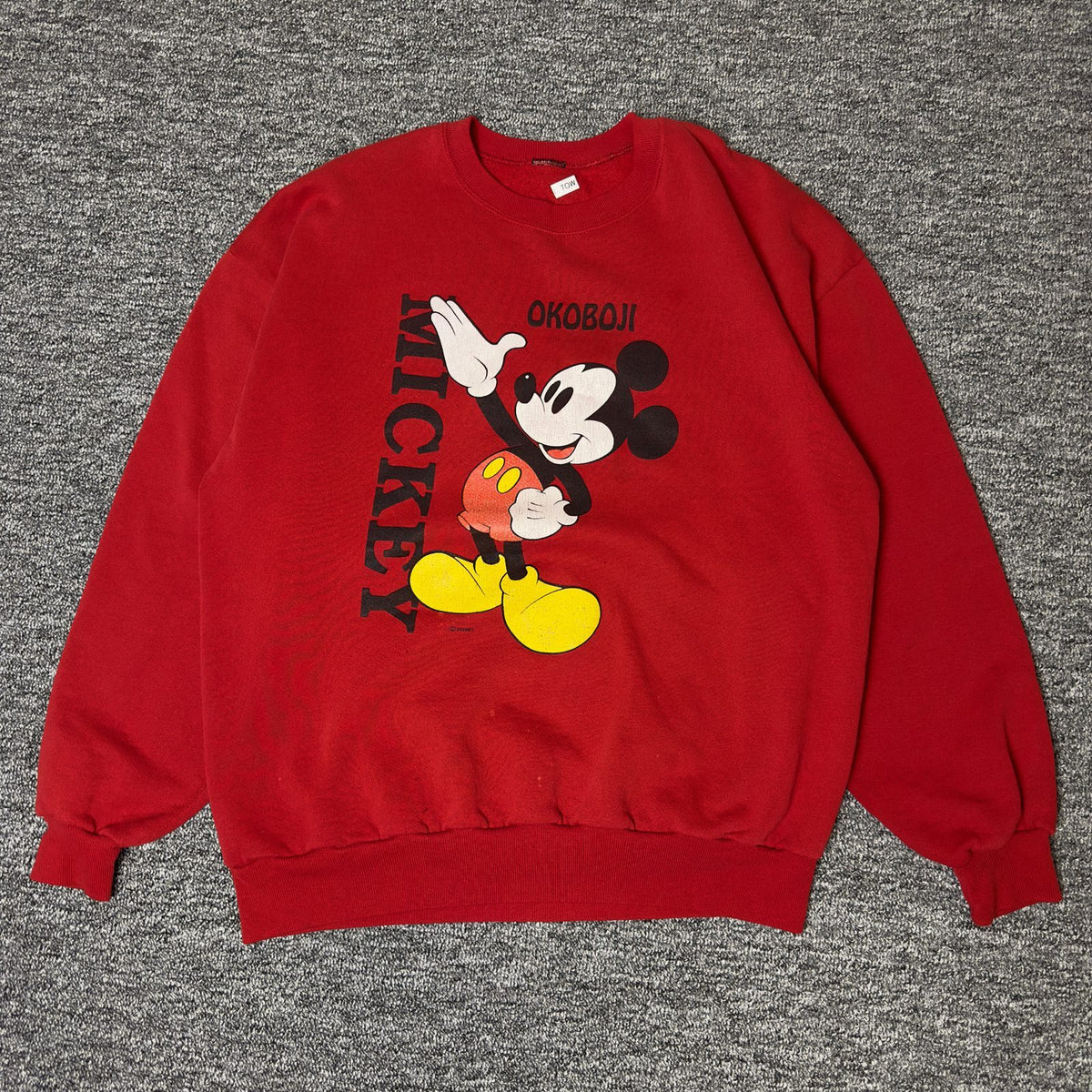 Mickey Mouse Okoboji Souvenir Crewneck Sweatshirt Red