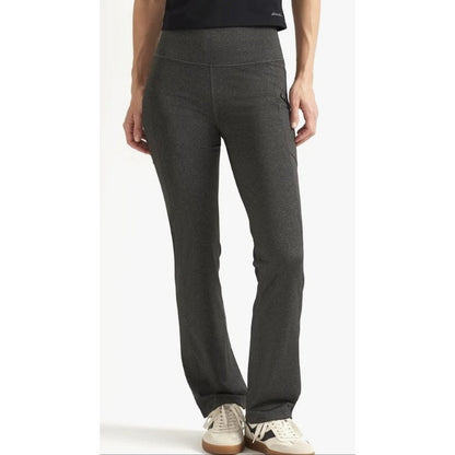 NWT Eddie Bauer Flare Yoga Pants Heather Gray High Rise SZ M