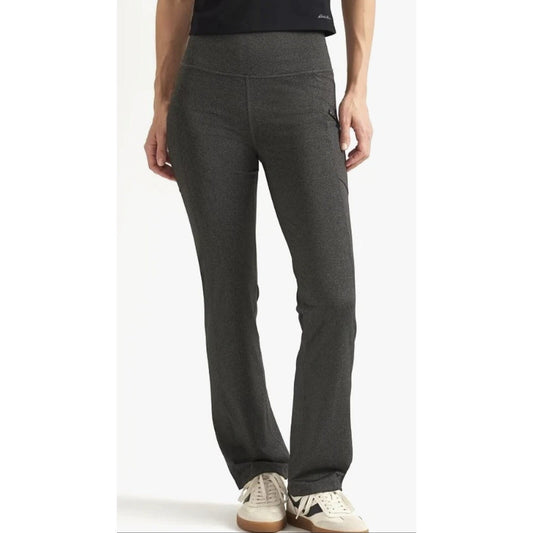 NWT Eddie Bauer Flare Yoga Pants Heather Gray High Rise SZ M