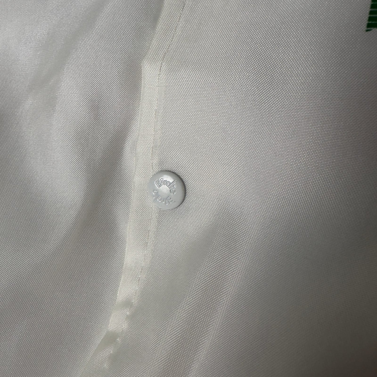 Birdie Heileman's Beer Satin Bomber Jacket L White Green