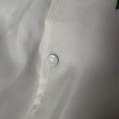 Birdie Heileman's Beer Satin Bomber Jacket L White Green