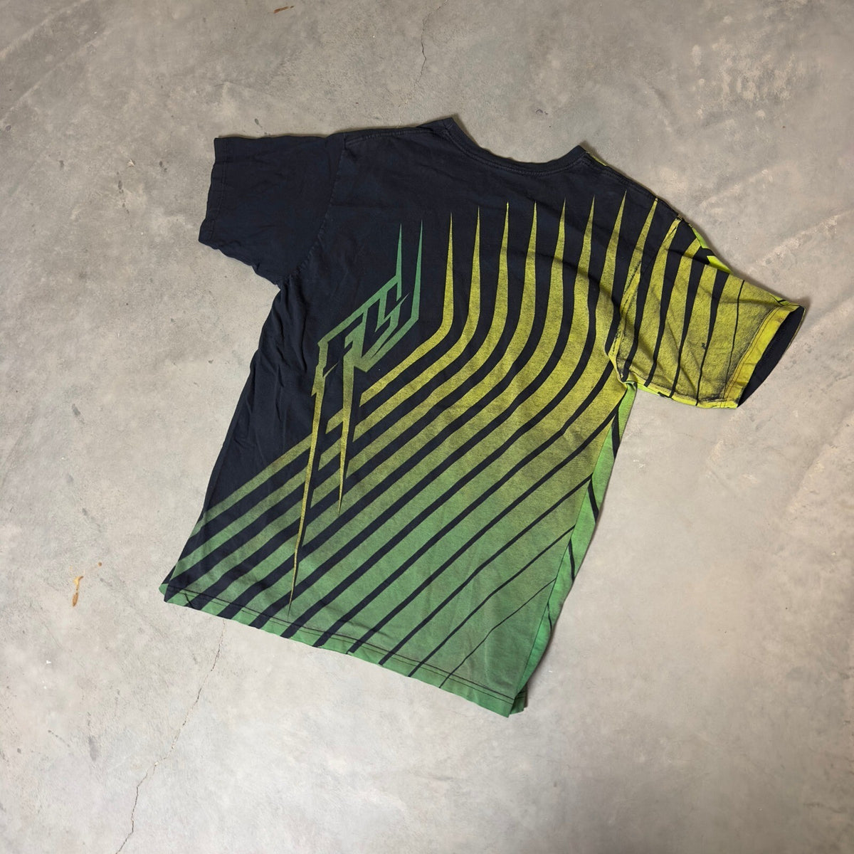 Fly Racing Graphic T-Shirt Mens XL Black Lime Motocross BMX