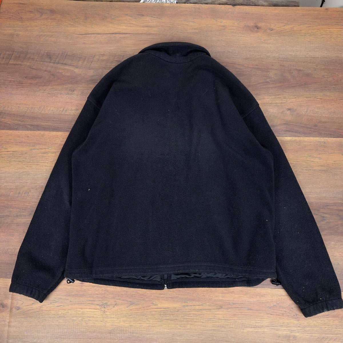 Columbia Mens XL Full Zip Fleece Jacket Black Relaxed Fit