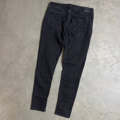 Levi's 535 Super Skinny Jeans Womens 31x30 Black Wash