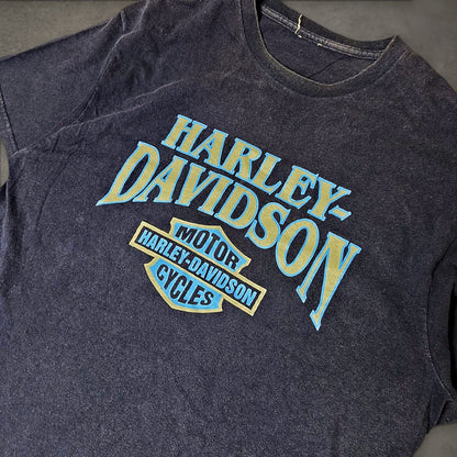 Harley Davidson Bar and Shield Tee Mens Navy Blue Biker