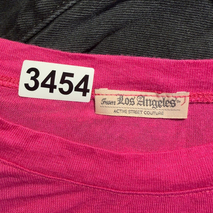 Y2K From Los Angeles Cowgirl Graphic Top Womens Small Pink