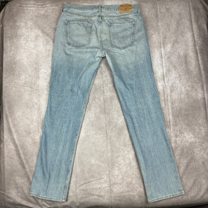 Hollister Classic Straight Jeans Mens 36x34 Light Wash Denim