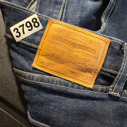 Levi's Premium 502 Taper Jeans Mens 31x32 Dark Indigo
