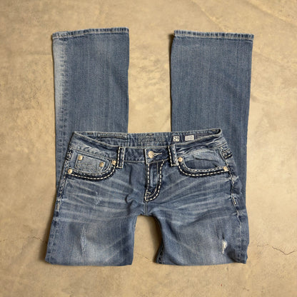 Miss Me Easy Boot Jeans Womens 29 Embroidered