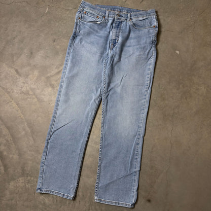 Levi's Straight Leg Jeans Mens 36x32 Light Wash Faded