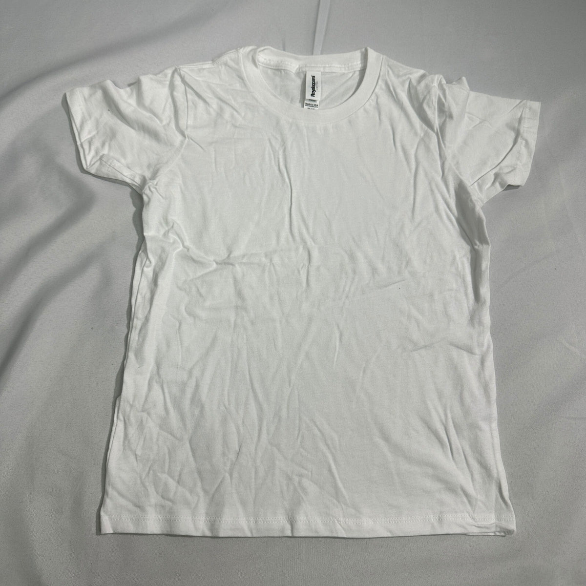 NWT Royal Apparel Kids Med White Cotton T-Shirts Lot of 15