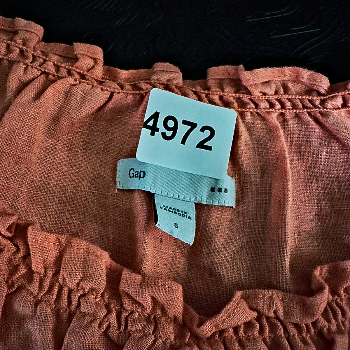 Gap Ruffle Neck Tank Top Womens S Coral Boho Summer