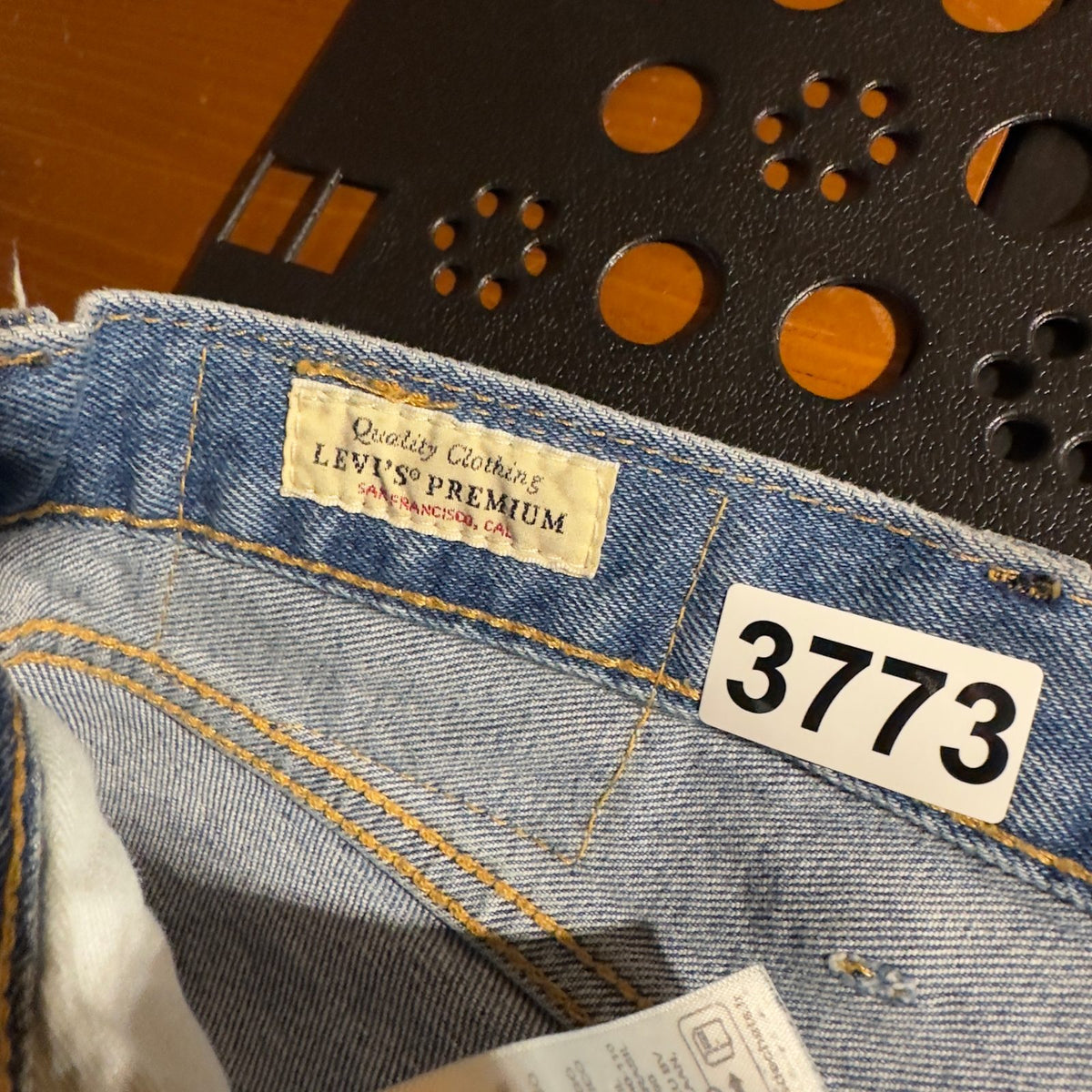 Levi's Premium 501 ST Straight Taper Jeans Mens 38x34 Wash
