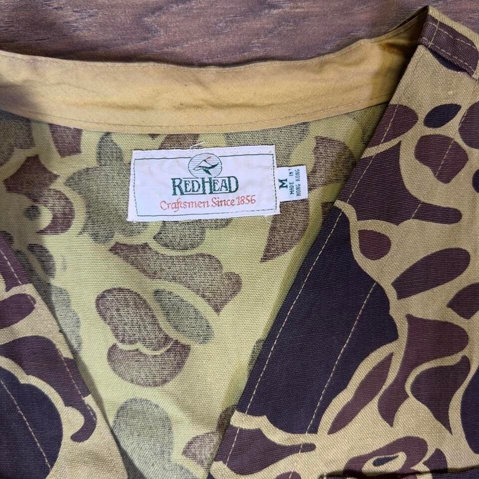 Red Head Camouflage Hunting Vest Mens M Green Brown Outdoor