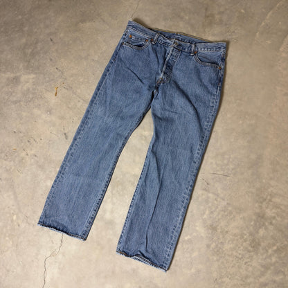 Levi's 501 Original Fit Jeans Mens 36x28 Blue Straight