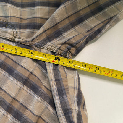 Wrangler Cargo Shorts Boys 18 Brown Plaid Baggy