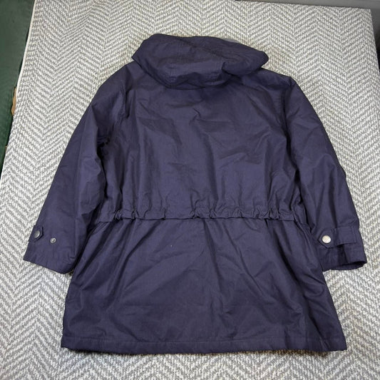 Eddie Bauer Jacket Womens L Purple Nylon Fleece Warm Hooded Vintage Style
