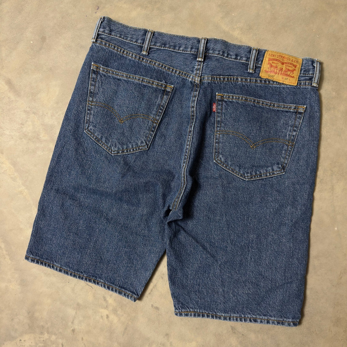 Levi's 505 Regular Fit Denim Shorts Mens 38 Baggy Summer