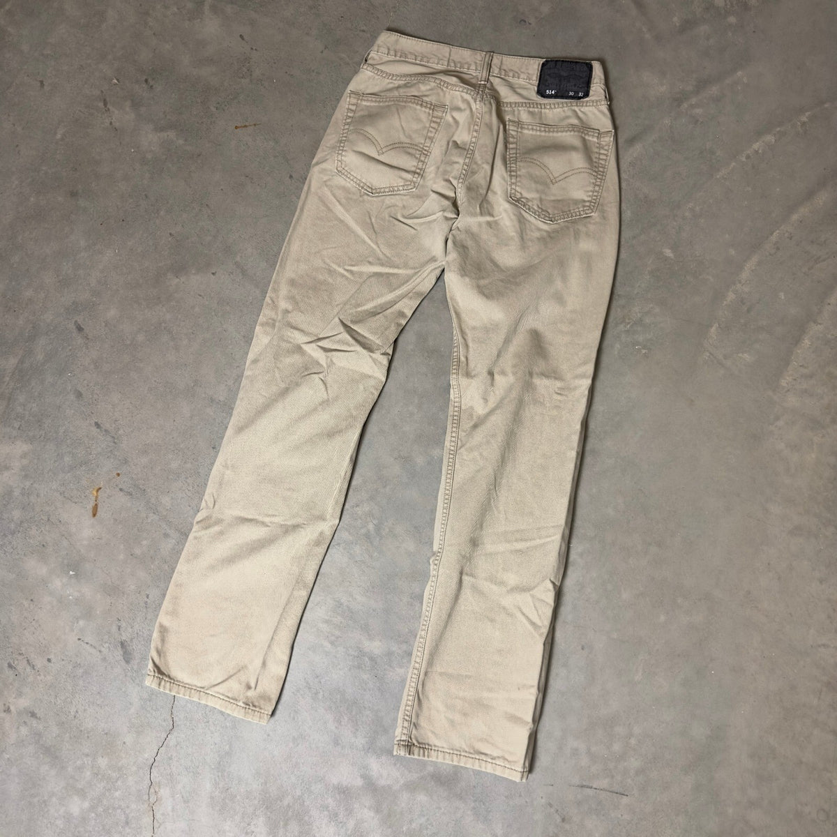 Levi's 514 Straight Fit Pants Mens 30x32 Tan Khaki