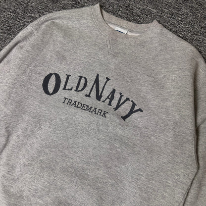 Old Navy Trademark Graphic Crewneck Sweatshirt S Gray