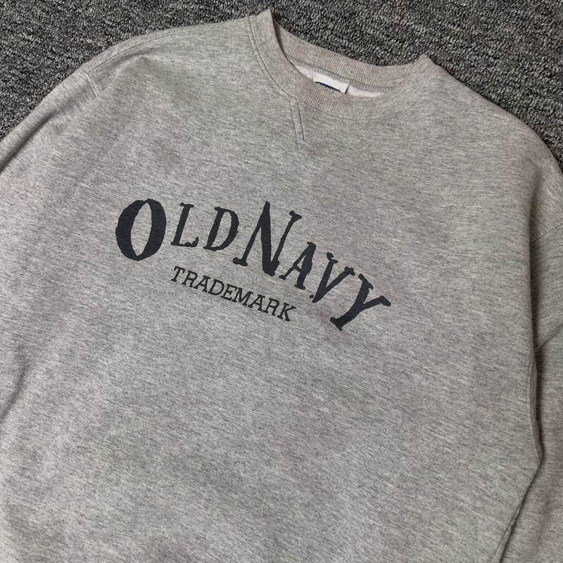 Old Navy Trademark Graphic Crewneck Sweatshirt S Gray