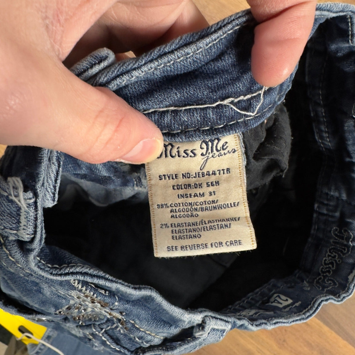 Y2K Miss Me Signature Straight Embellished Jeans Womens 24