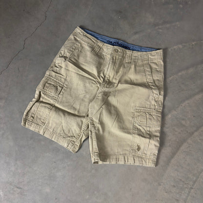 US Polo Assn Cargo Shorts Mens 32 Tan Khaki Baggy Gorpcore