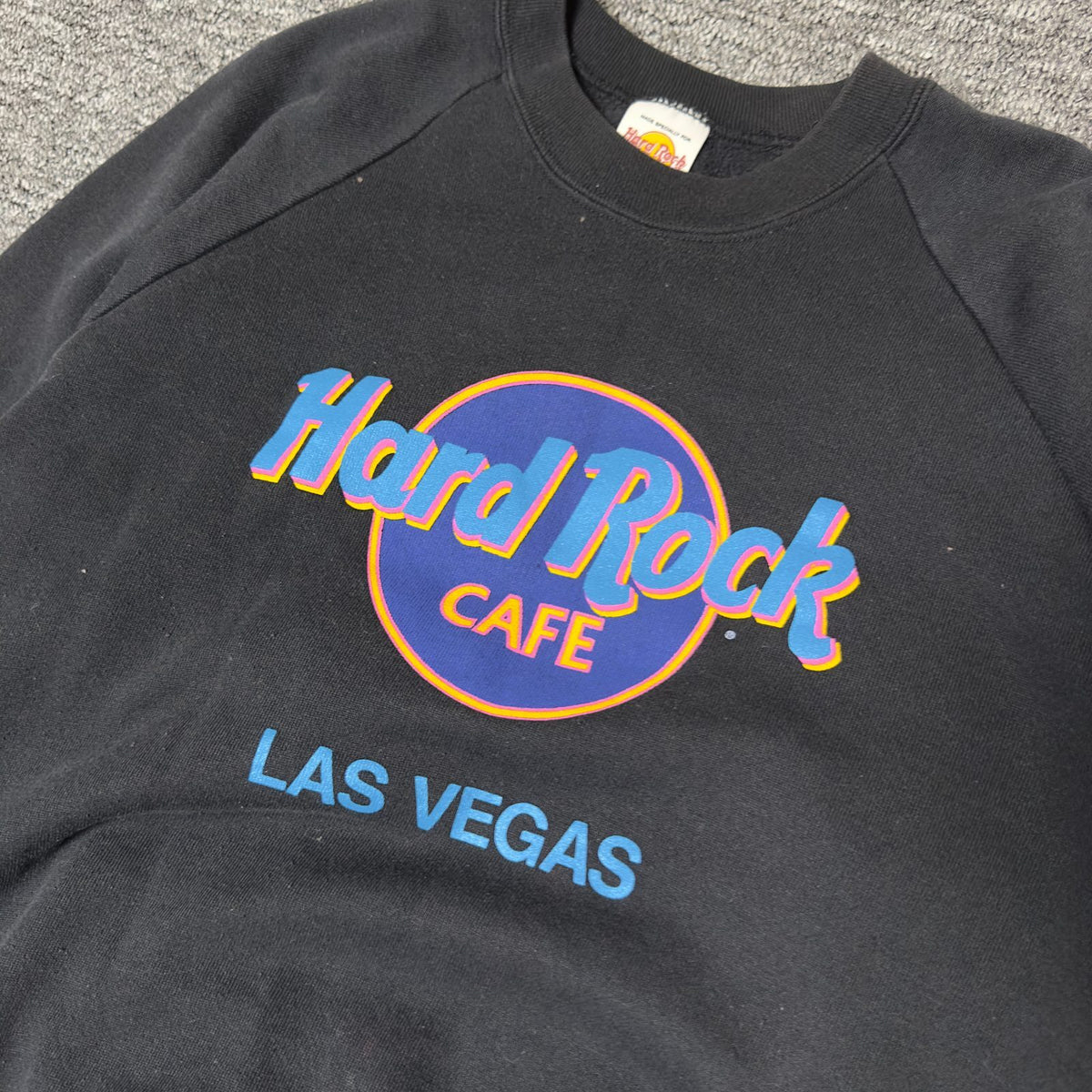 Vintage Hard Rock Cafe Las Vegas Sweatshirt Mens L Black