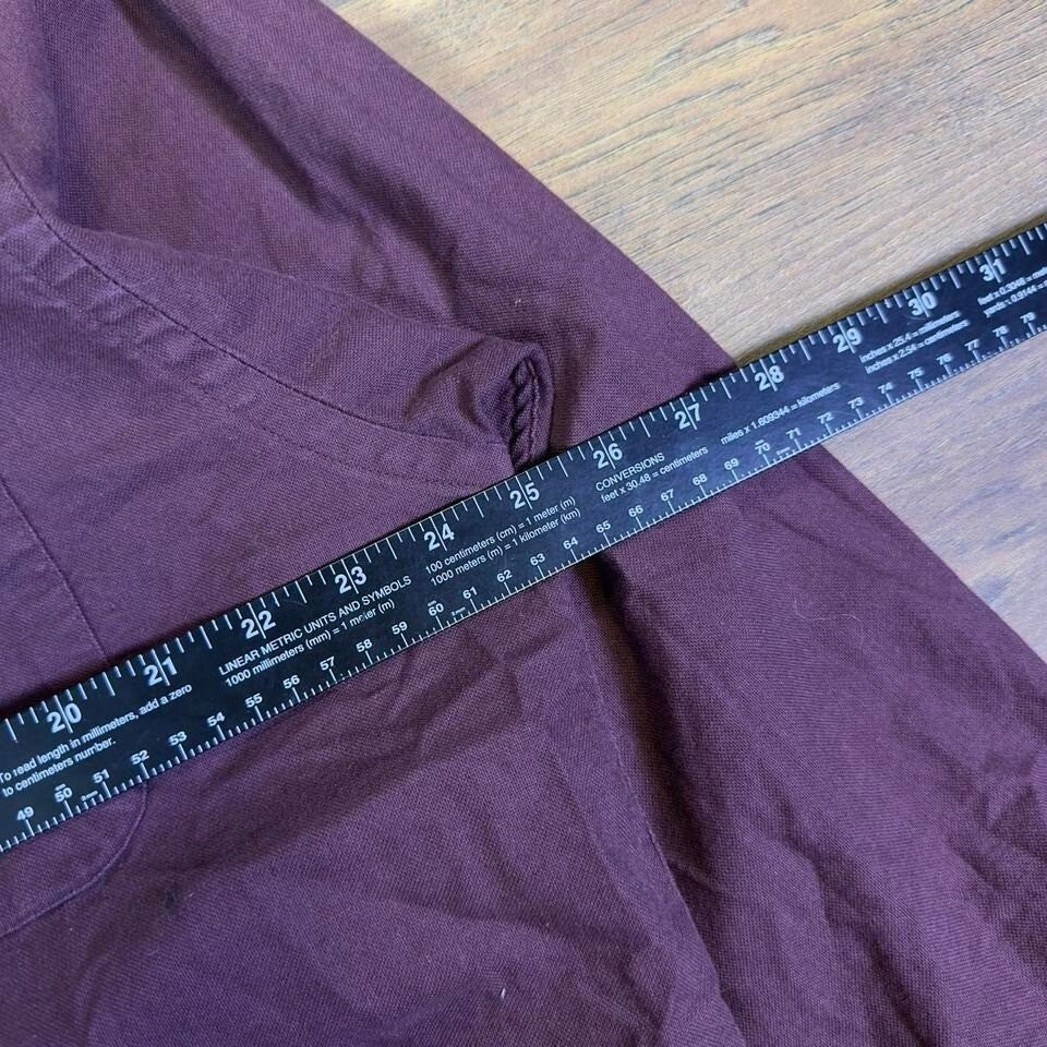 Eddie Bauer Purple Button-Up Work Shirt Men's Large